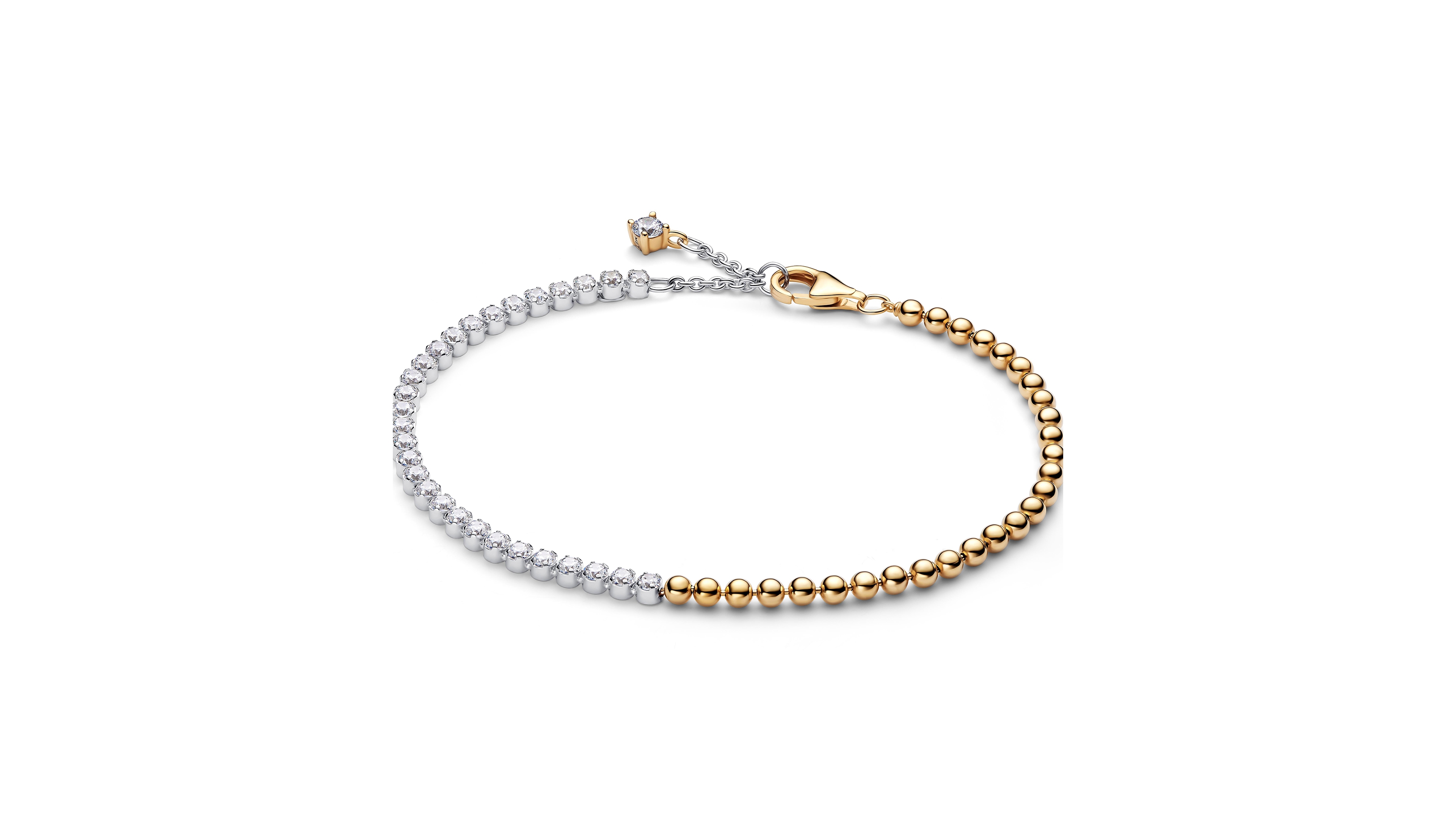 Pandora Signature Cubic Zirconia Two-Tone Tennis Bracelet