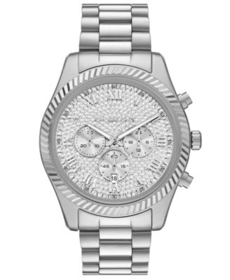 Men's Quartz Chronograph Stainless Steel Bracelet Watch 45mm