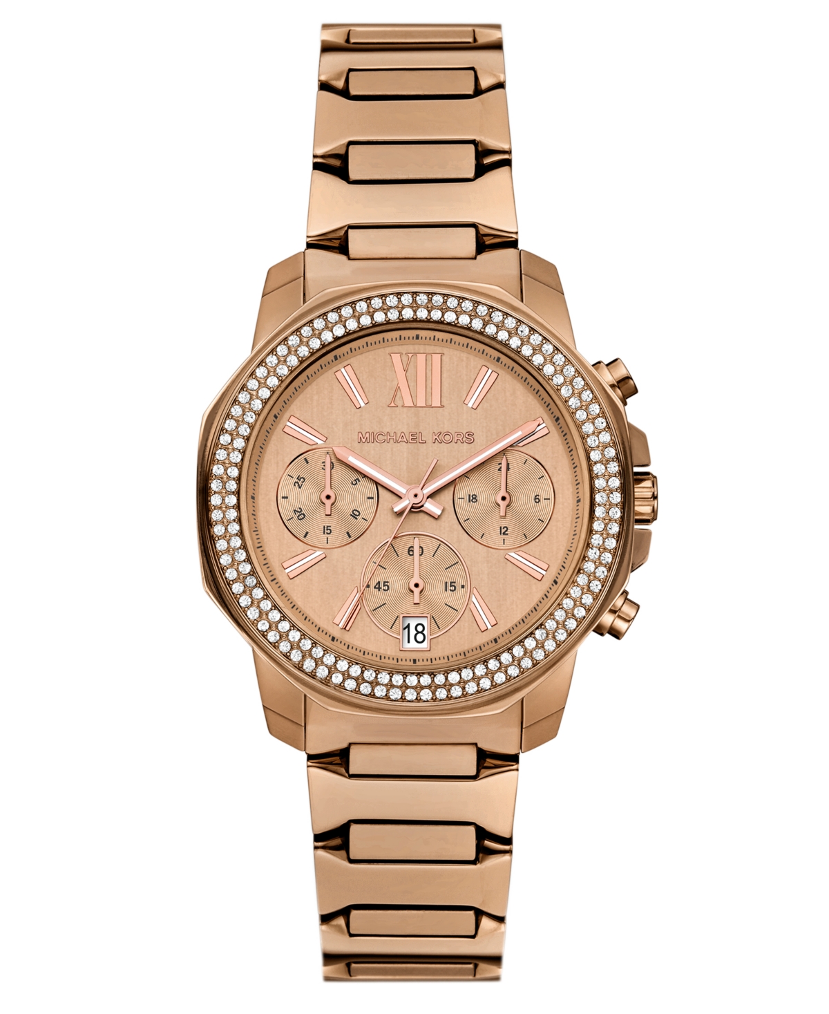 Michael Kors Women's Quartz Chronograph Prescott Stainless Steel Bracelet Watch 36mm - Gold