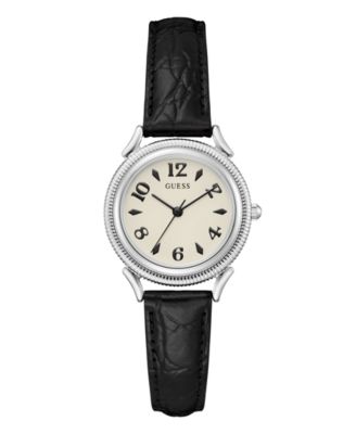 Unisex Quartz Analog Black Leather Watch 31mm
