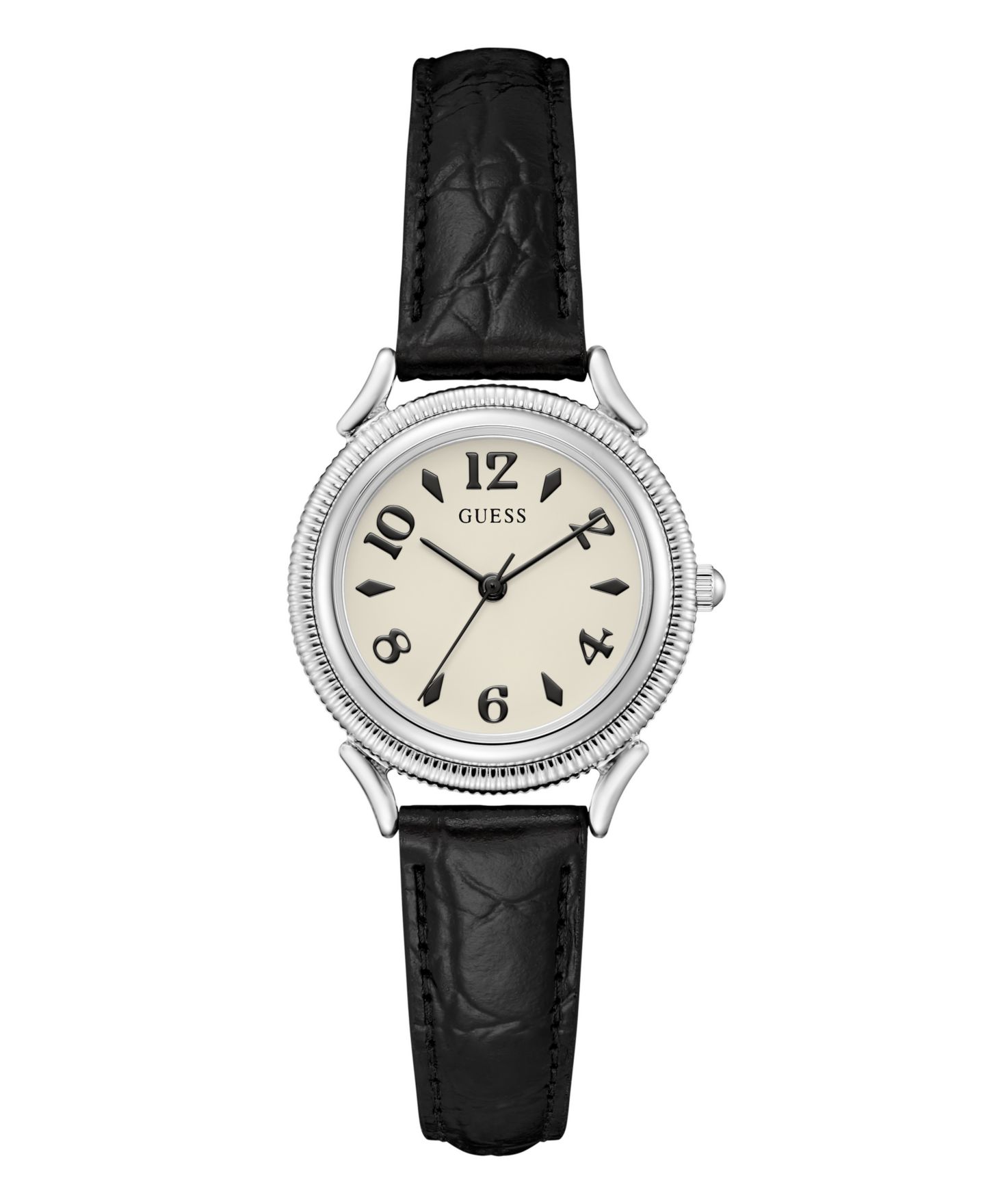 Часы GUESS Unisex Quartz Analog Black Leather 31mm — фото 1