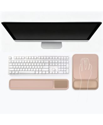 Memory Foam Keyboard Wrist Rest Mouse Pad Set Ergonomic Support