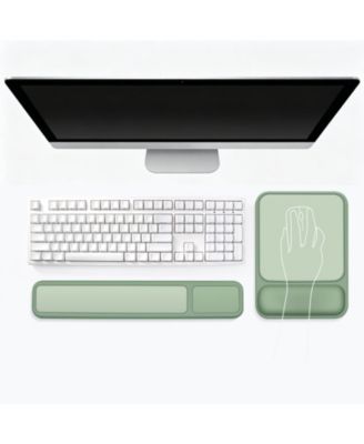 Memory Foam Keyboard Wrist Rest Mouse Pad Set Ergonomic Support