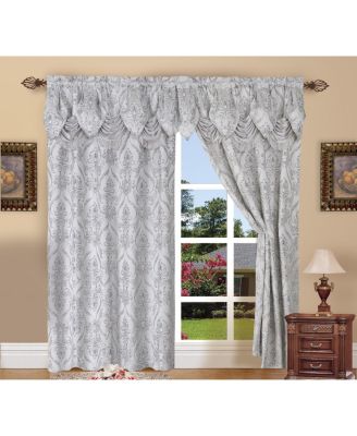 Set of 2 Penelope Jacquard Look Curtain Panels - 54" W x 84" L