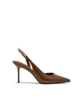 Women's Lucia Chain-Detail Pointed-Toe Slingback Pumps