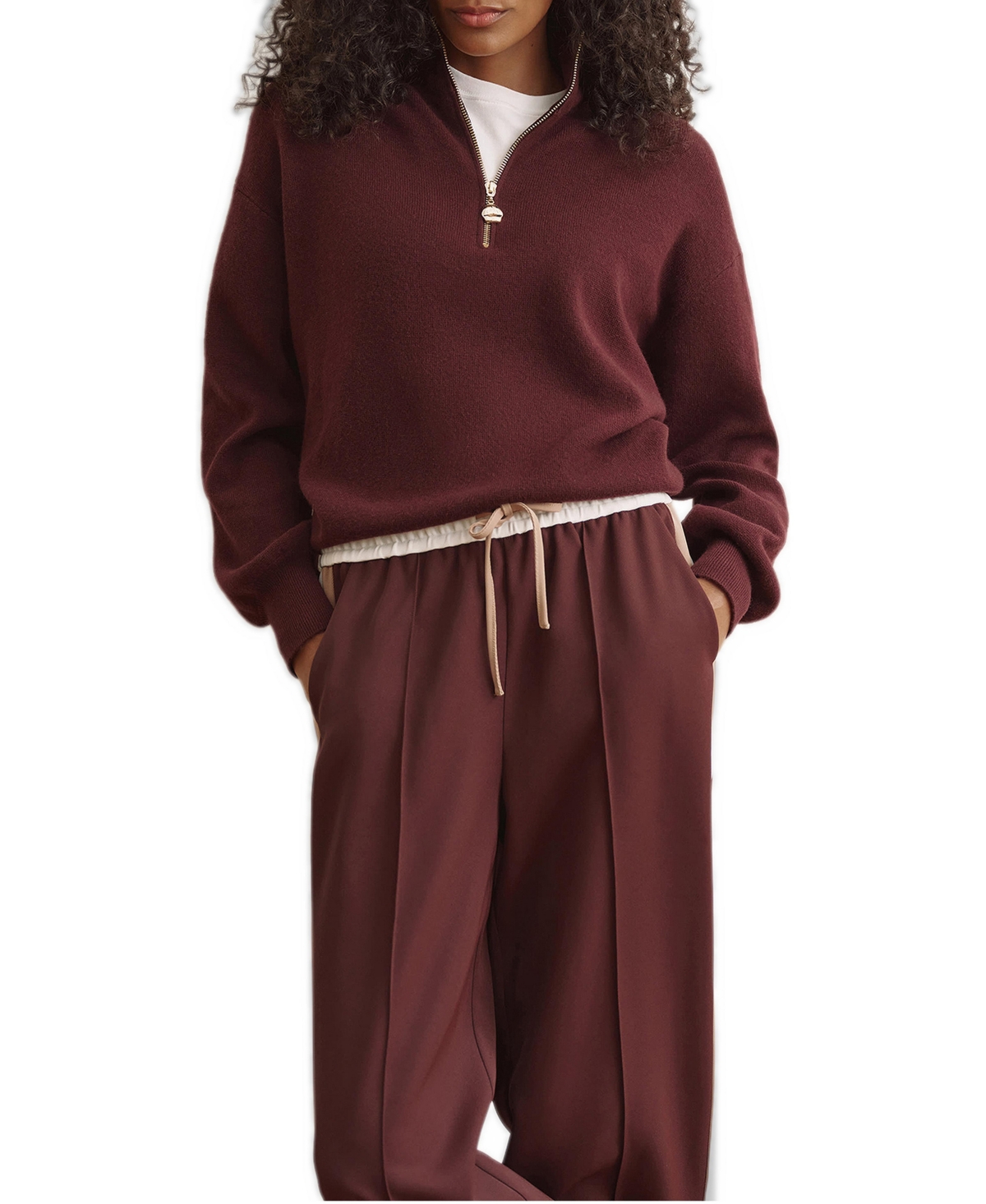 Mint Velvet Women's Funnel Neck Zip Through Jumper