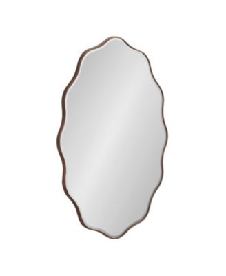 Viona Oval Scalloped Mirror Decorative Wavy Bathroom Mirror for Over Sink, Unique Rippled Edge, Dorm Room Decor, Easy to Hang