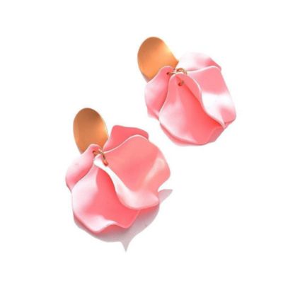 Women's Pink Flora Drop Earrings