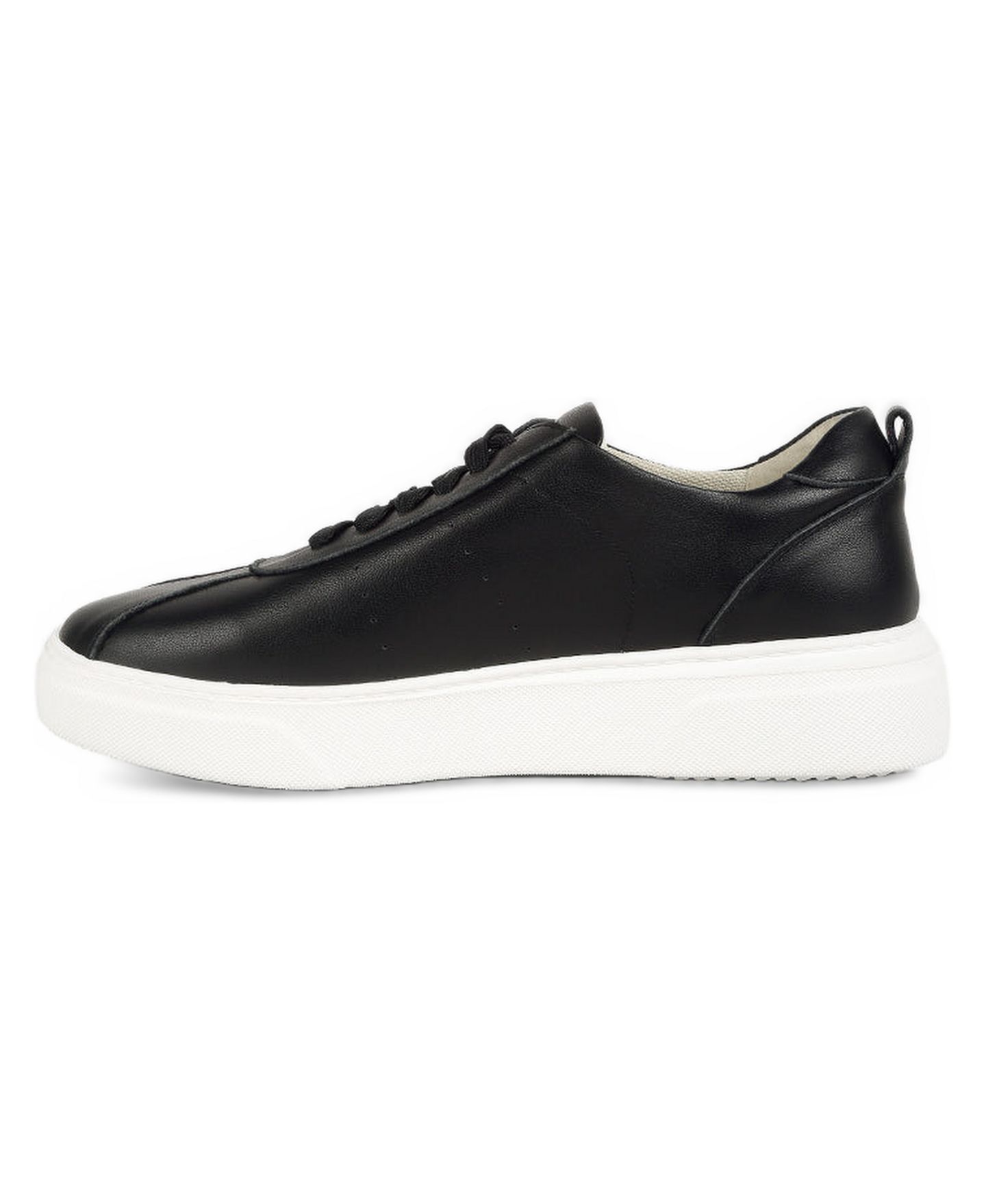 Женские кроссовки Rag & Co Magull Solid Lace Up Leather, цвет: Чёрный — фото 5