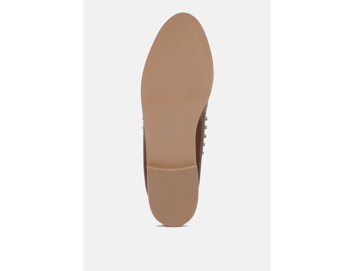Женские туфли Rag & Co Emilia Patent Stud Penny, цвет: Бежевый / Хаки — фото 9