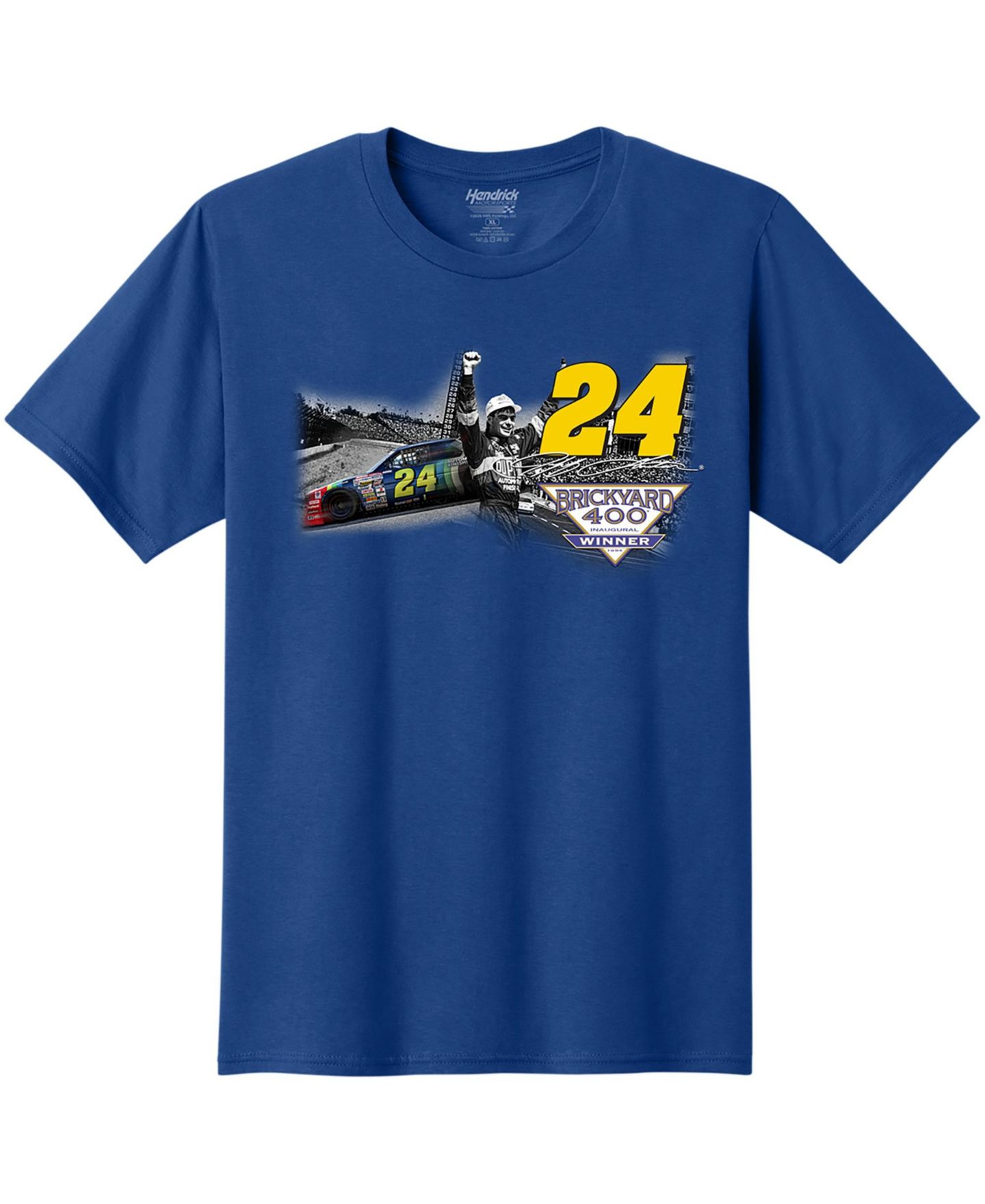 Мужская футболка Classic Ink Royal Jeff Gordon Inaugural Brickyard 400 Winner — фото 2