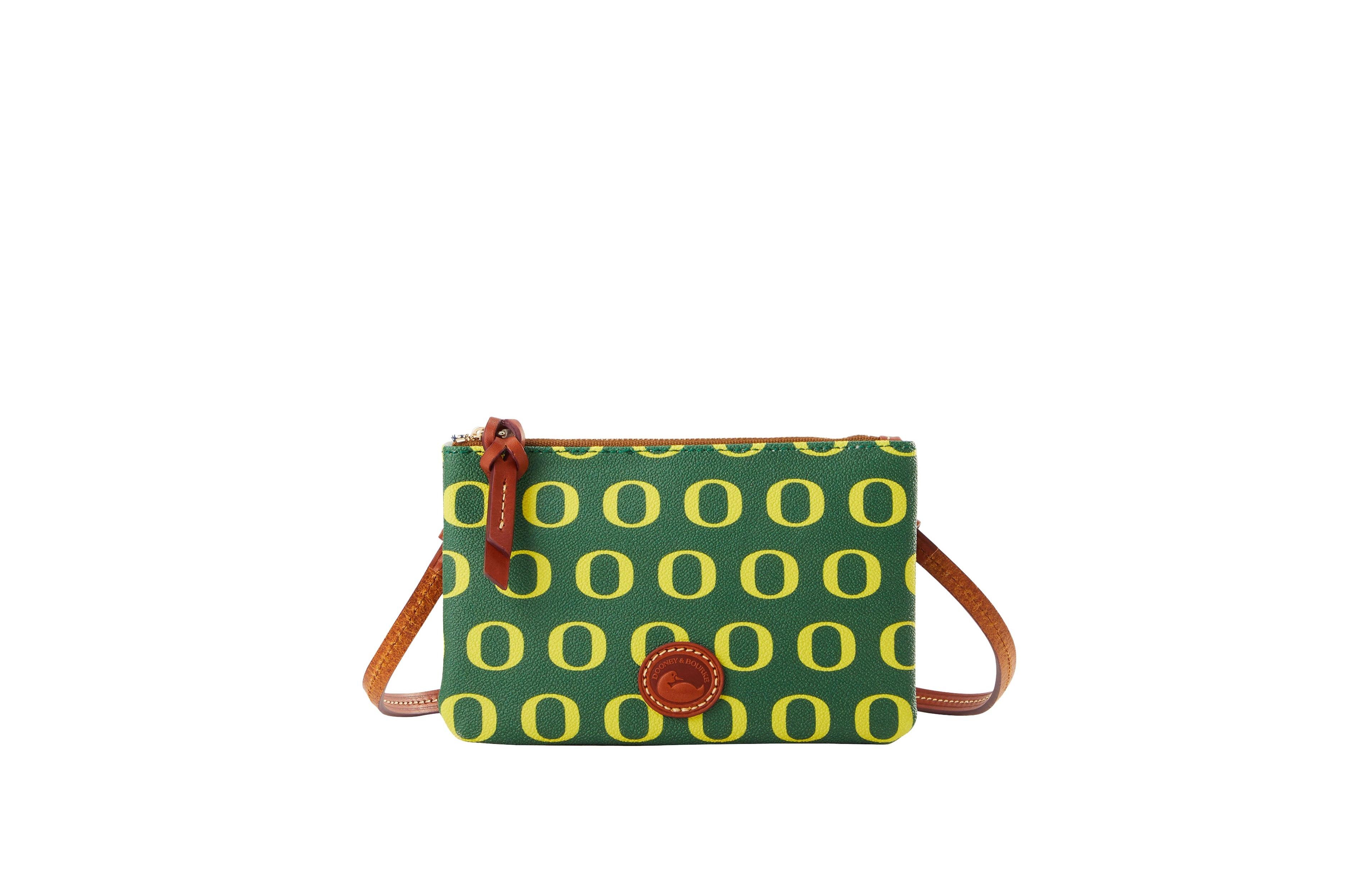 Dooney & Bourke Oregon Ducks Top Zip Pebble Grain Leather Crossbody Bag