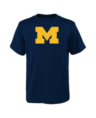 Big Boys and Girls Navy Michigan Wolverines Primary Logo T-Shirt