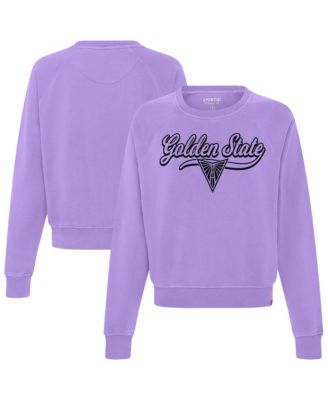 Women's  Purple Golden State Valkyries Ashlyn Raglan Crewneck Sweatshirt