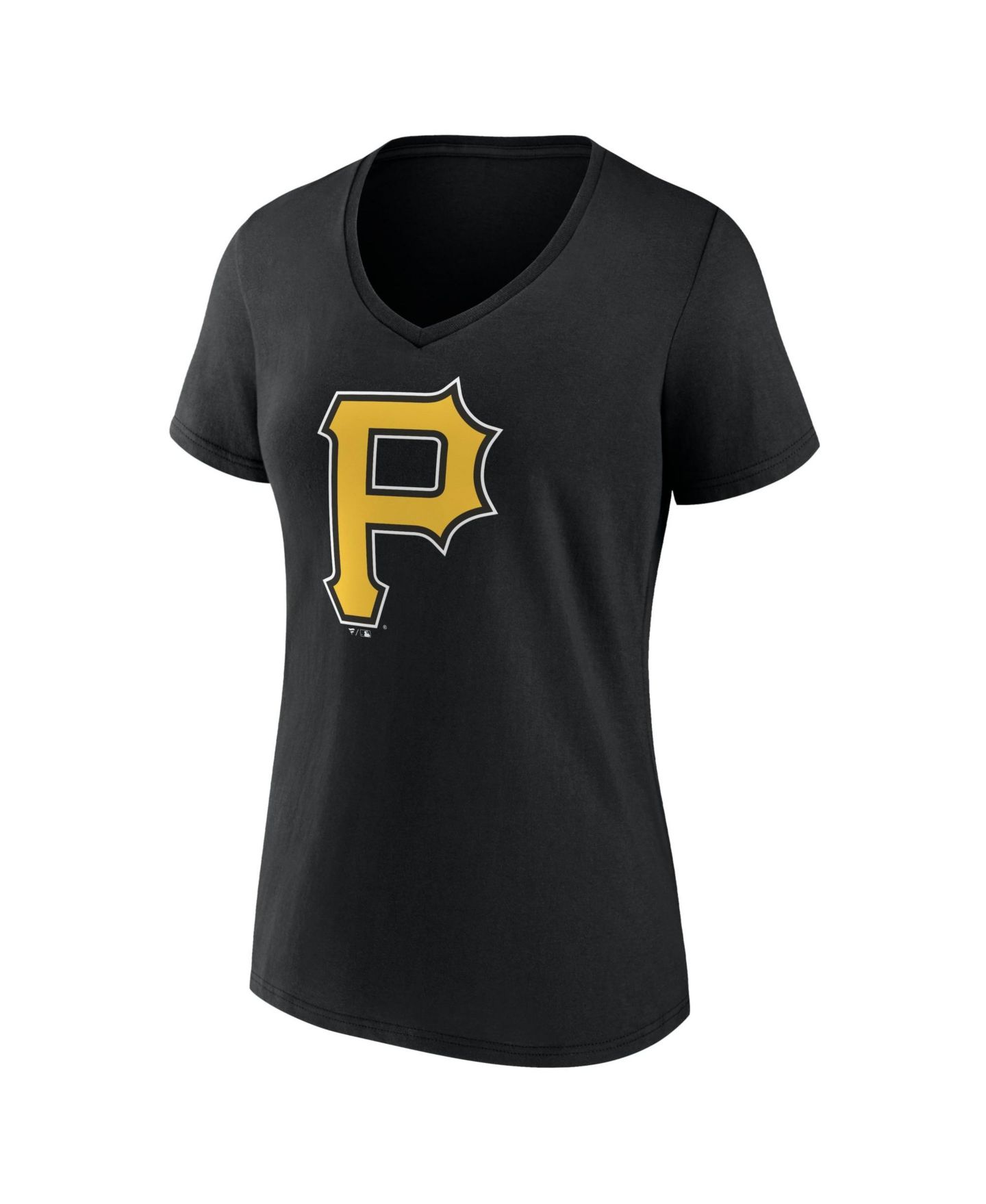 Женская футболка Logo Athletic Black Pittsburgh Pirates Official V-Neck — фото 2