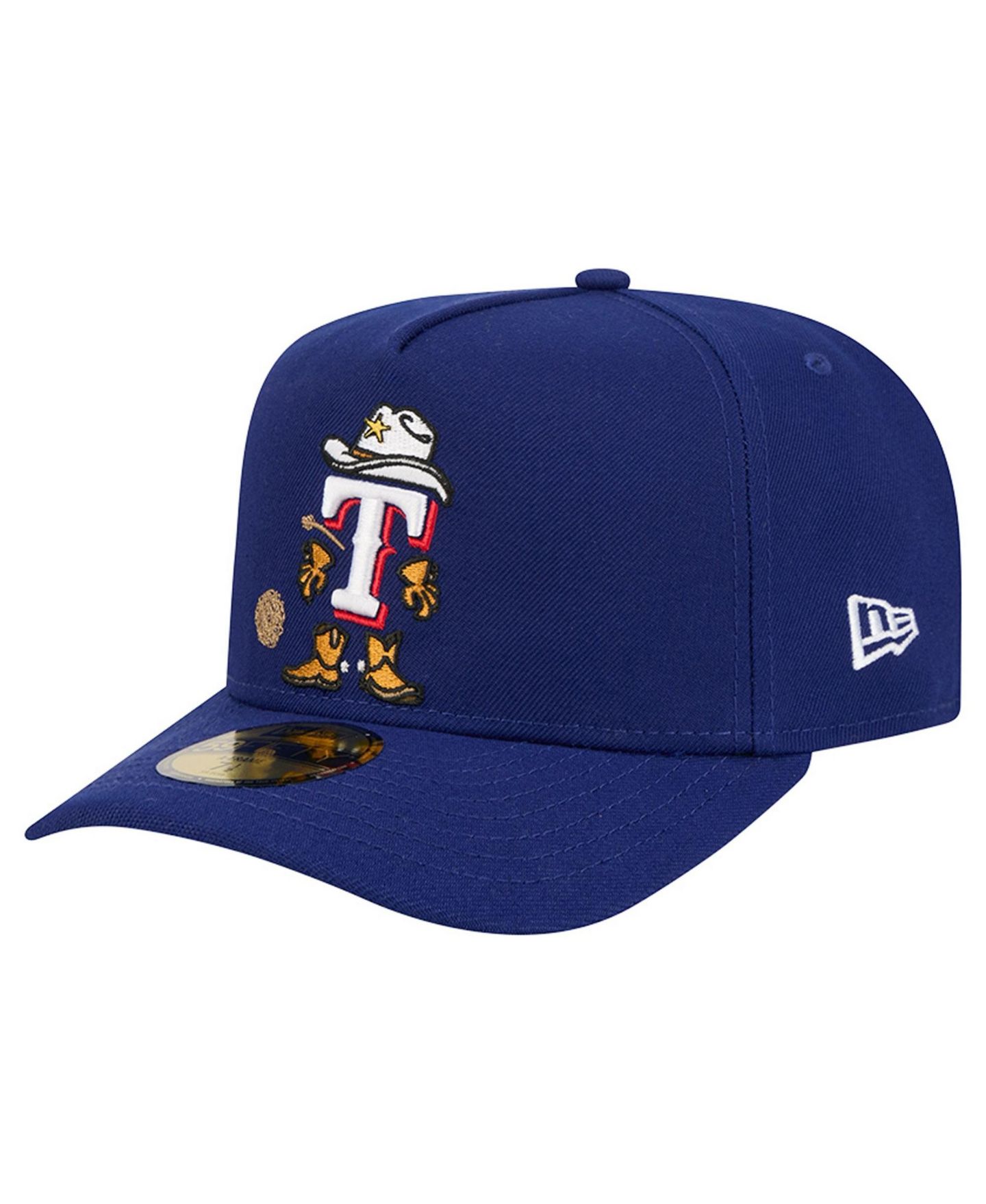 Мужская кепка New Era Dark Blue Texas Rangers Cartoon A-Frame 59FIFTY Fitted Hat — фото 3