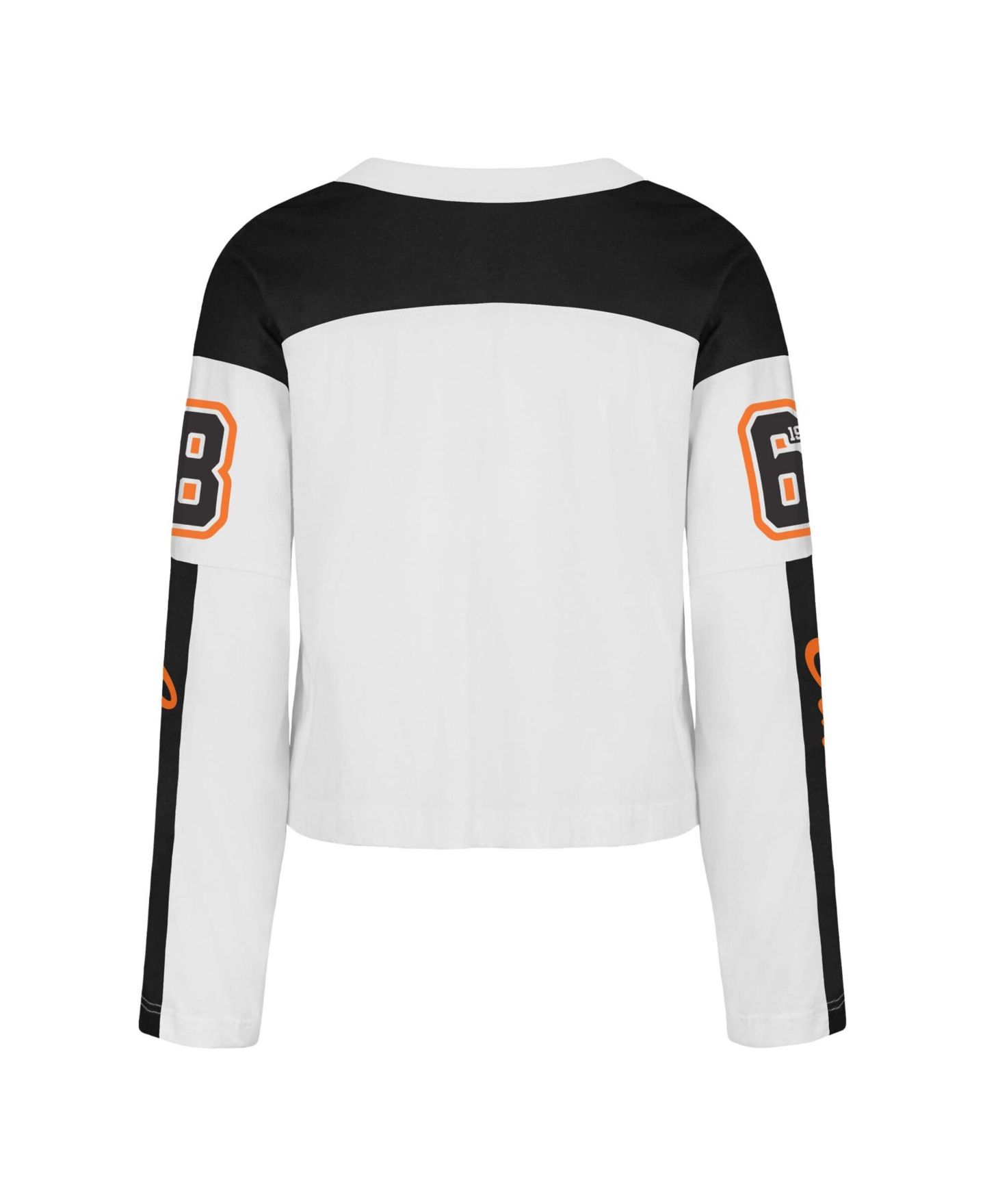 Женская футболка '47 Brand White Cincinnati Bengals Exclamation Metro V-Neck Long Sleeve Jersey, цвет: Белый — фото 3