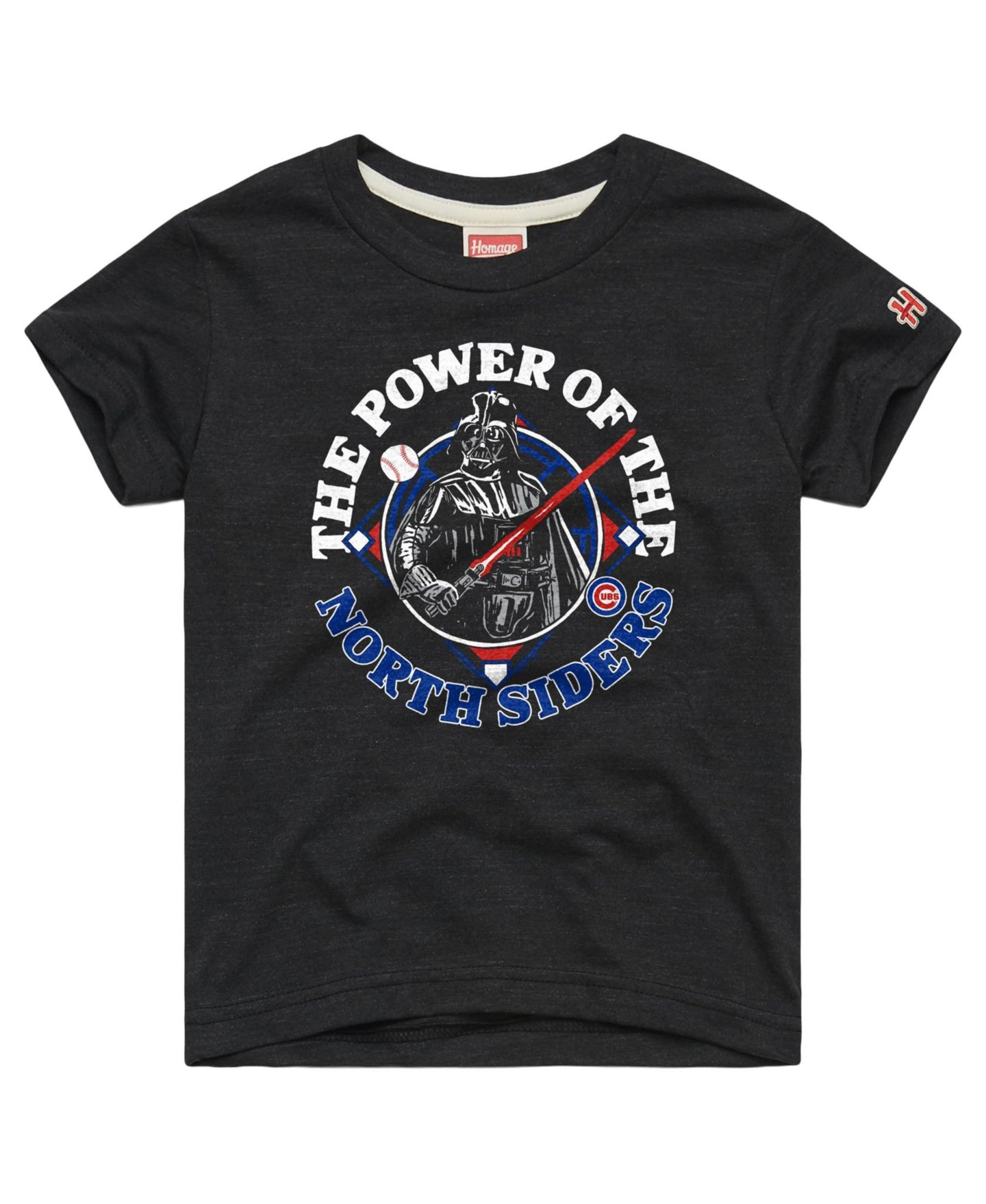 Детская футболка Homage Charcoal Chicago Cubs Star Wars x MLB Dark Side — фото 1