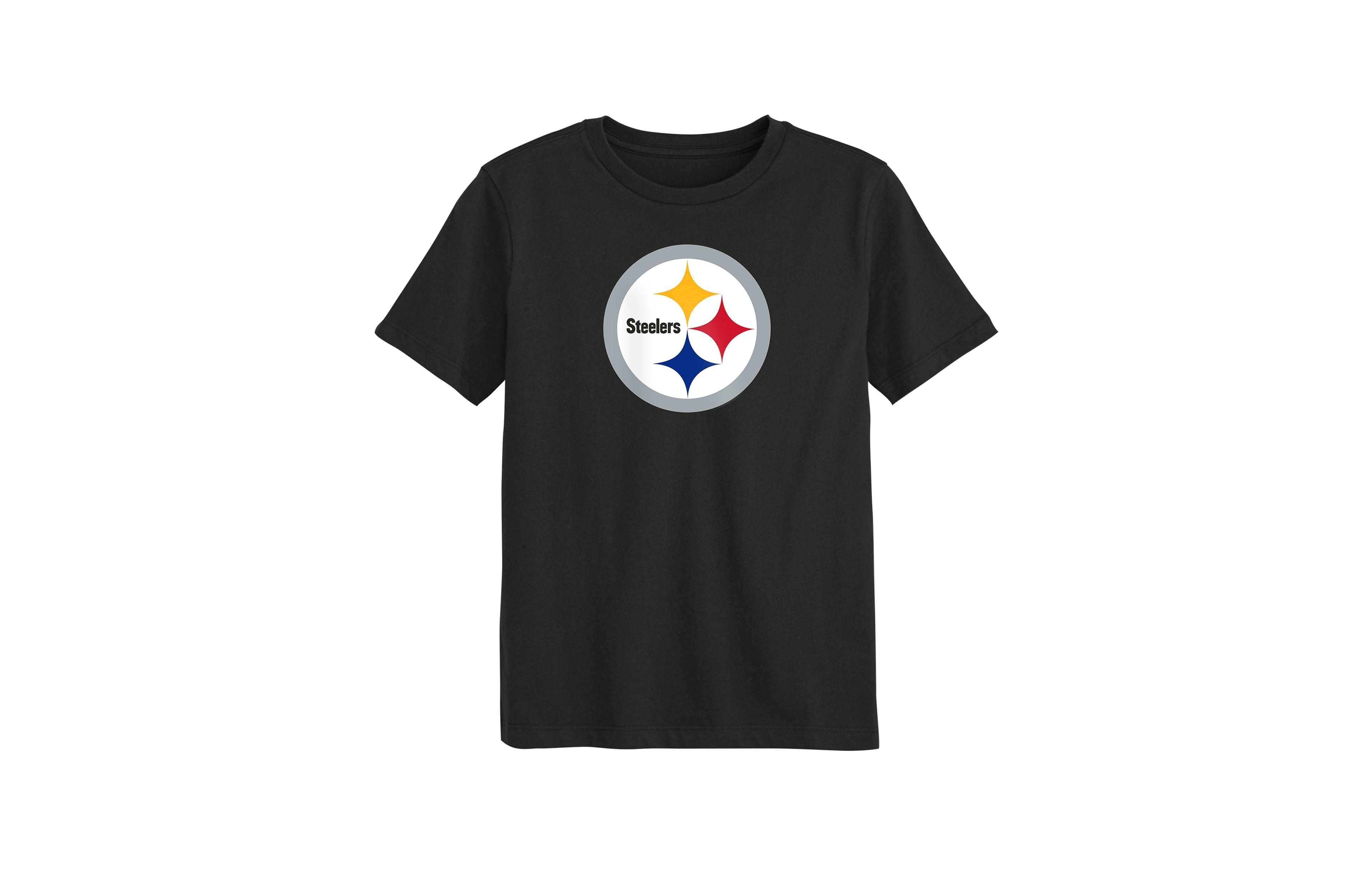 Outerstuff Toddler Boys' and Girls' 2T-5T Pittsburgh Steelers Screen-Print Crewneck T-Shirt