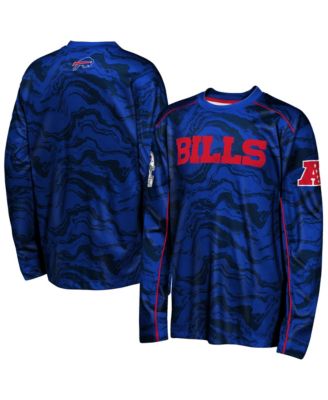 Big Boys and Girls Royal Buffalo Bills Tailgate Performance Long Sleeve T-Shirt