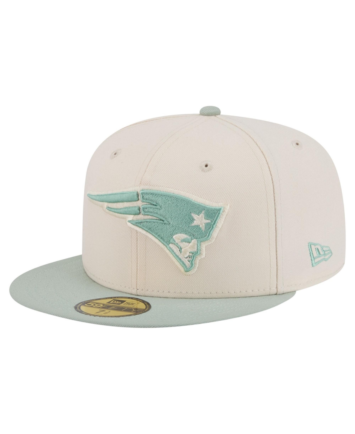 Men's New Era Cream/Light Green New England Patriots Color Pack 59FIFTY Fitted Hat