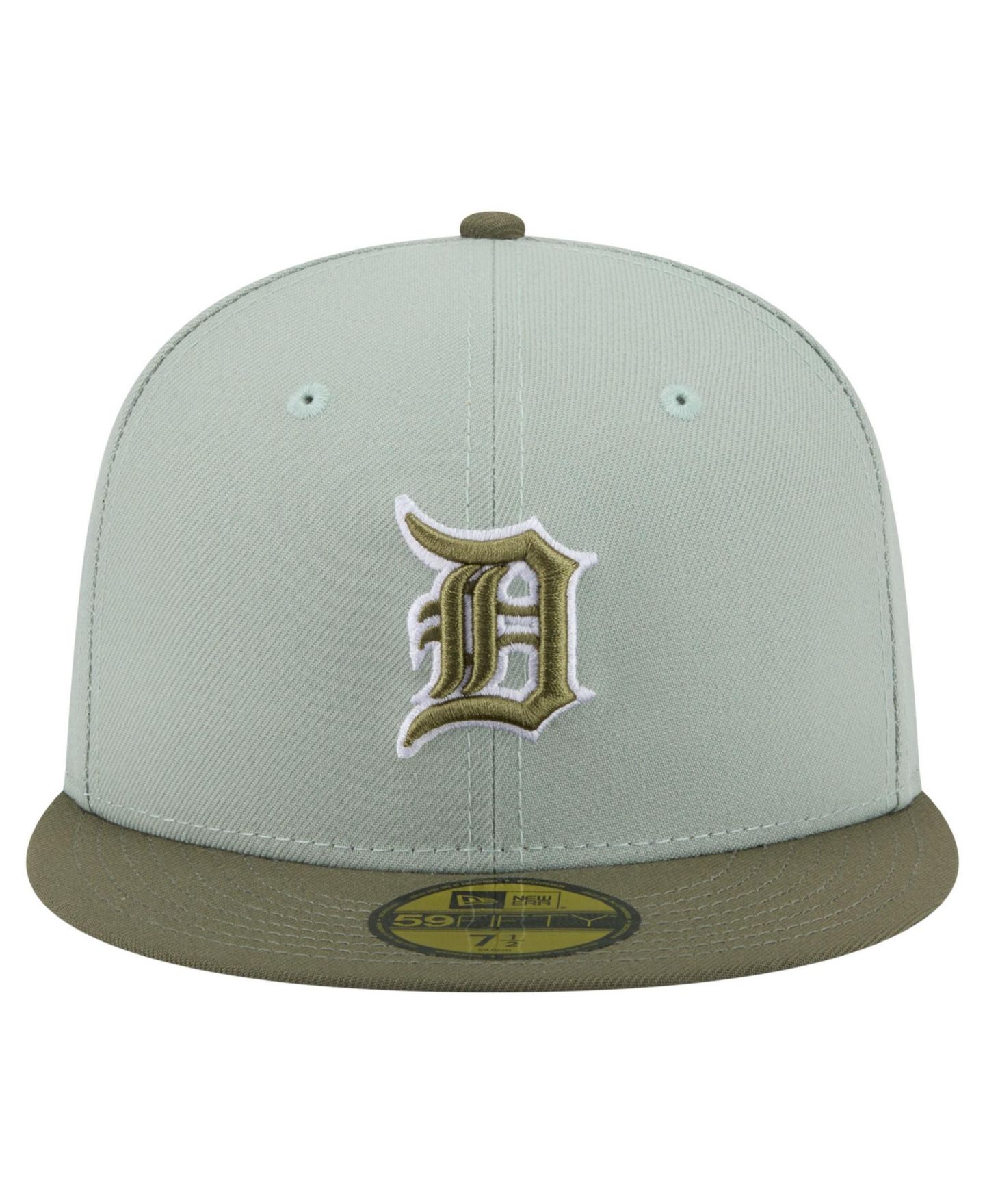 Мужские головные уборы New Era Green/Olive Detroit Tigers Color Pack 59FIFTY Fitted Hat — фото 2