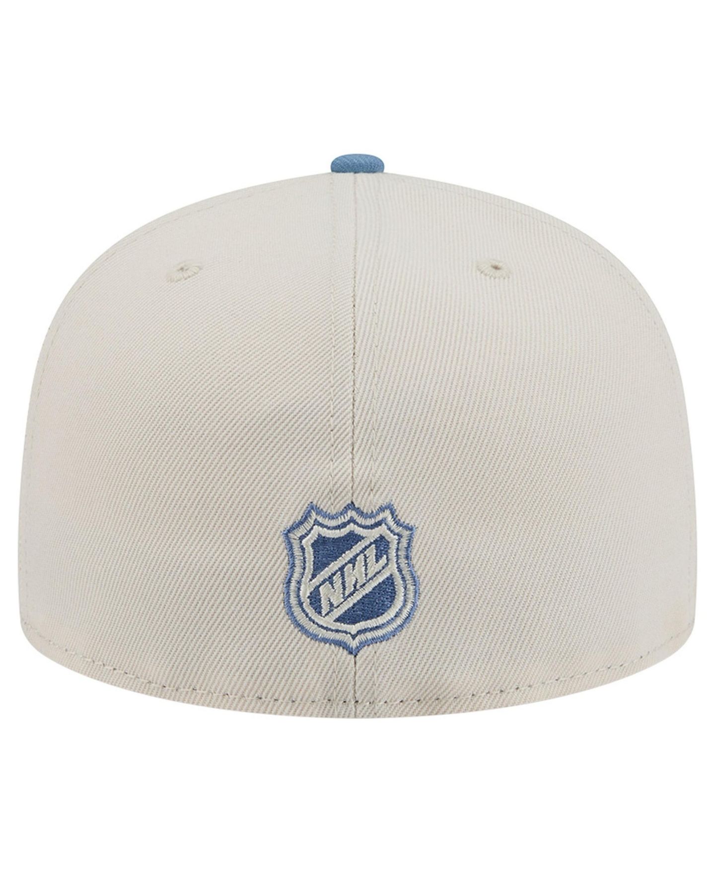 Мужские головные уборы New Era Cream/Blue Chicago Blackhawks Color Pack Two-Tone 59FIFTY Fitted Hat — фото 4