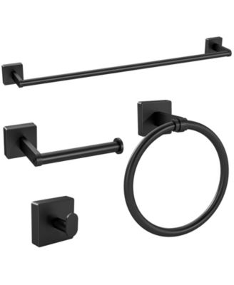 4 Piece Bathroom Hardware Accessories Set Towel Racks