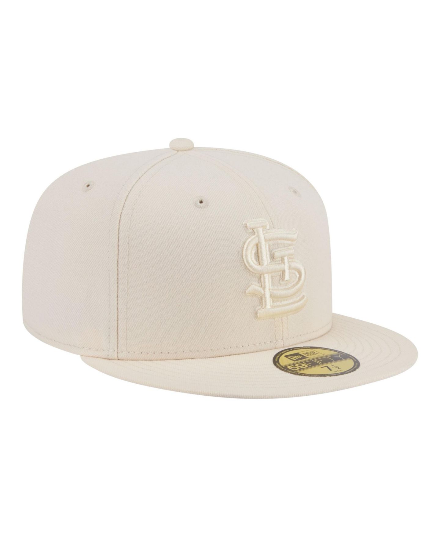 Мужские головные уборы New Era Cream St. Louis Cardinals Color Pack 59FIFTY Fitted Hat — фото 3
