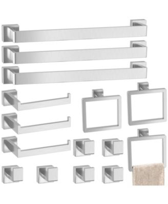15 Pieces 24" Bathroom Hardware Accessories Set Towel Bar
