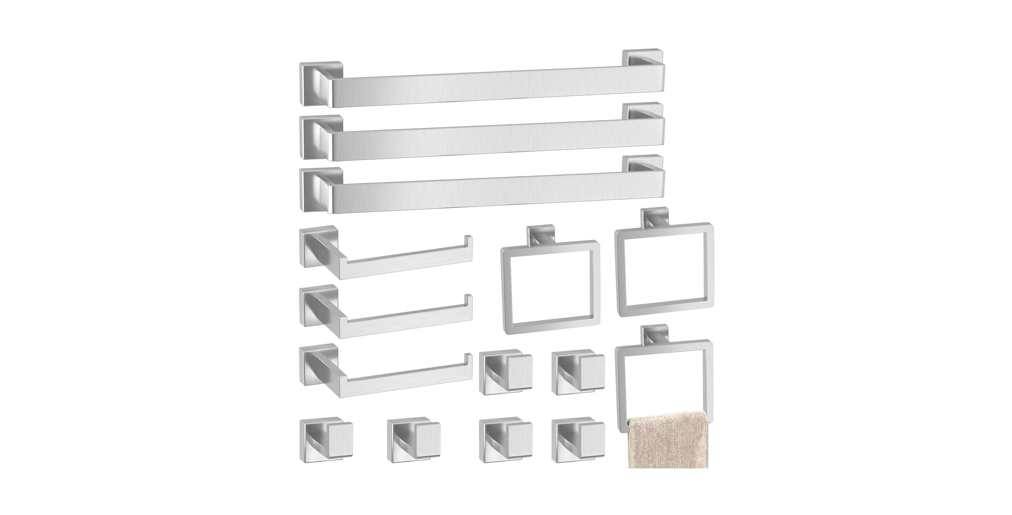 Cyqbd 15 Pieces 24" Bathroom Hardware Accessories Set Towel Bar