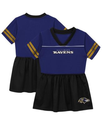 Toddler  Purple Baltimore Ravens Stadium Lights V-Neck Fashion Football Jersey Dress