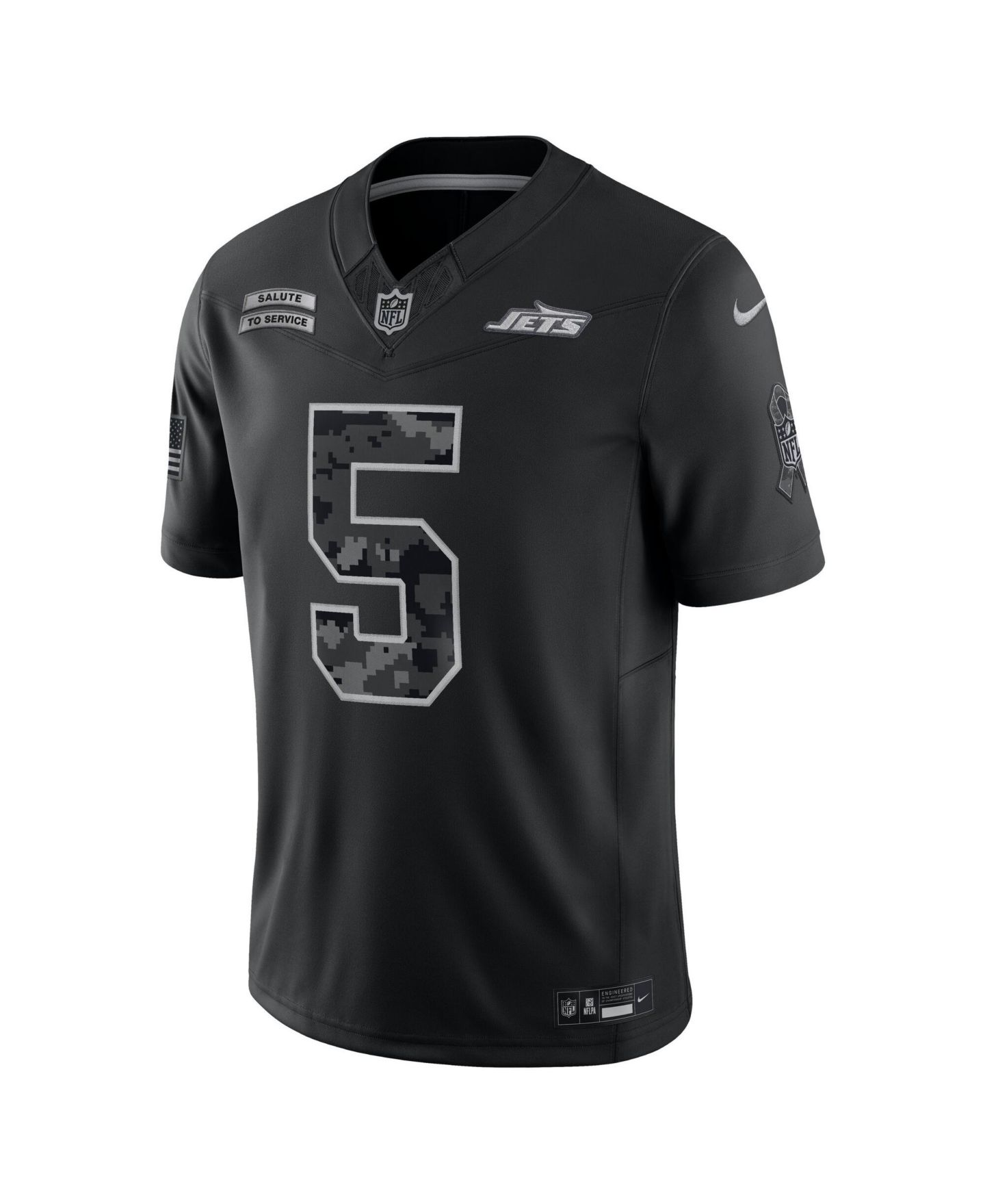 Мужской топ Nike Garrett Wilson Black New York Jets 2026 Salute to Service Limited Jersey — фото 2