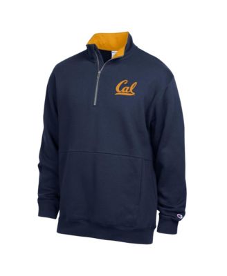 Men's  Navy Cal Bears Fleece Quarter-Zip Pullover