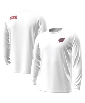 Men's White Wisconsin Badgers 2026 Lambeau Field Collection Vanish Long Sleeve T-Shirt