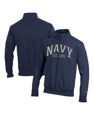 Men's  Navy Navy Midshipmen Powerblend Quarter-Zip Pullover