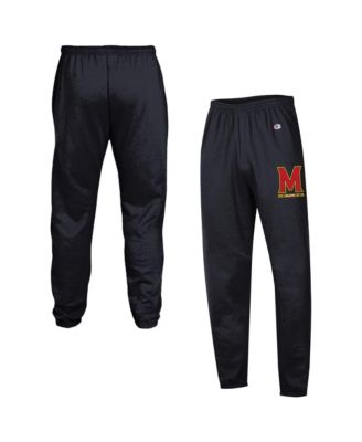 Men's  Black Maryland Terrapins Powerblend Banded Fleece Sweatpants