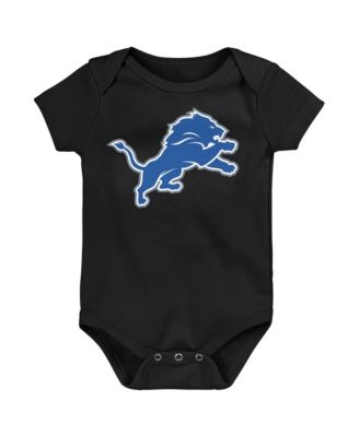 Baby Boys and Girls Black Detroit Lions Primary Logo Bodysuit