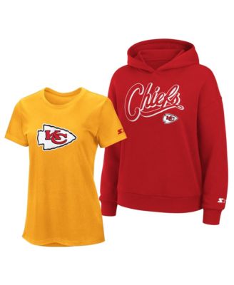 Women's Gold/Red Kansas City Chiefs Hoodie & T-Shirt Combo Pack