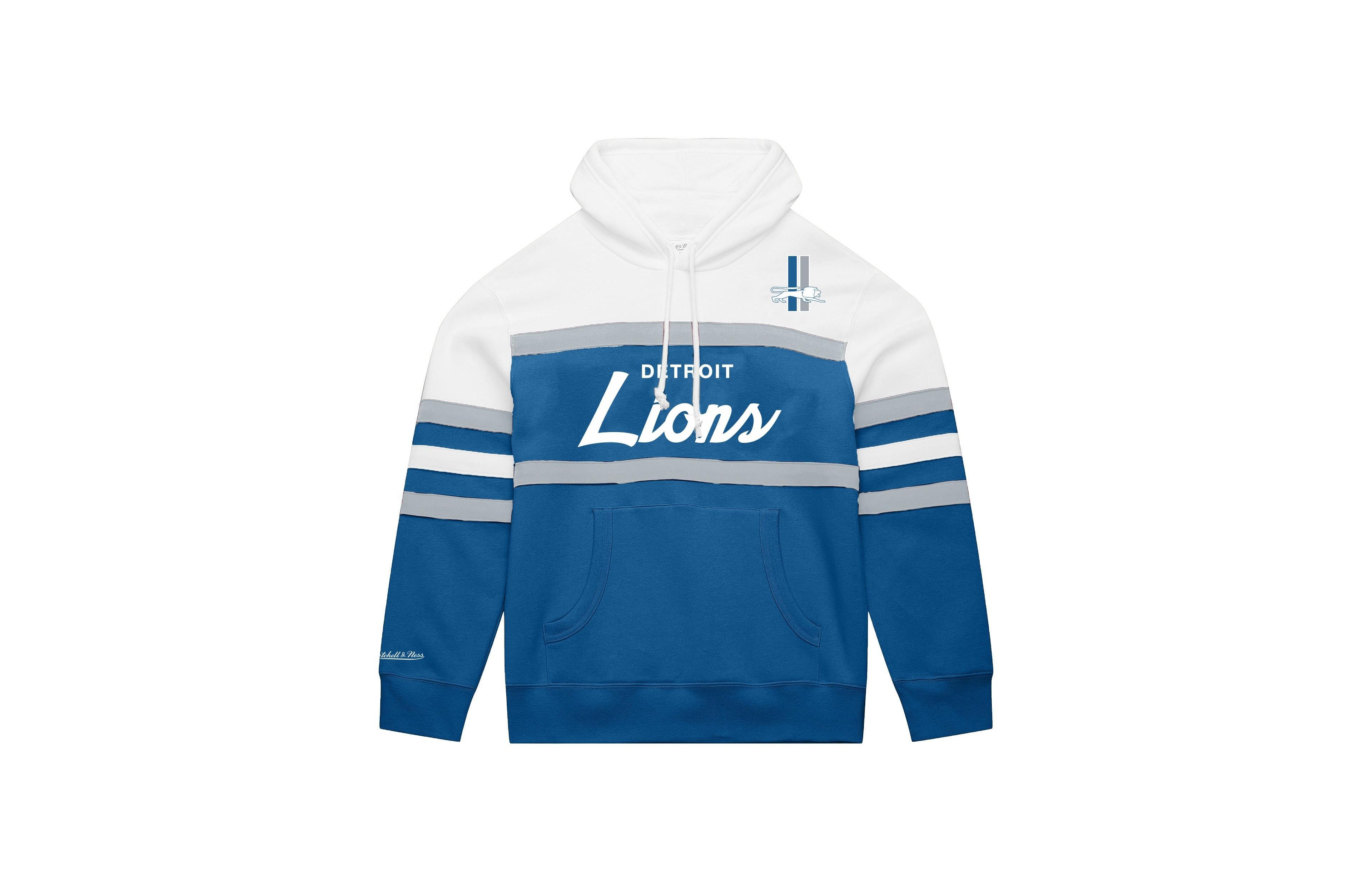 Mitchell & Ness Men's Big Tall Detroit Lions Head Coach Fleece-Lined Hoodie
