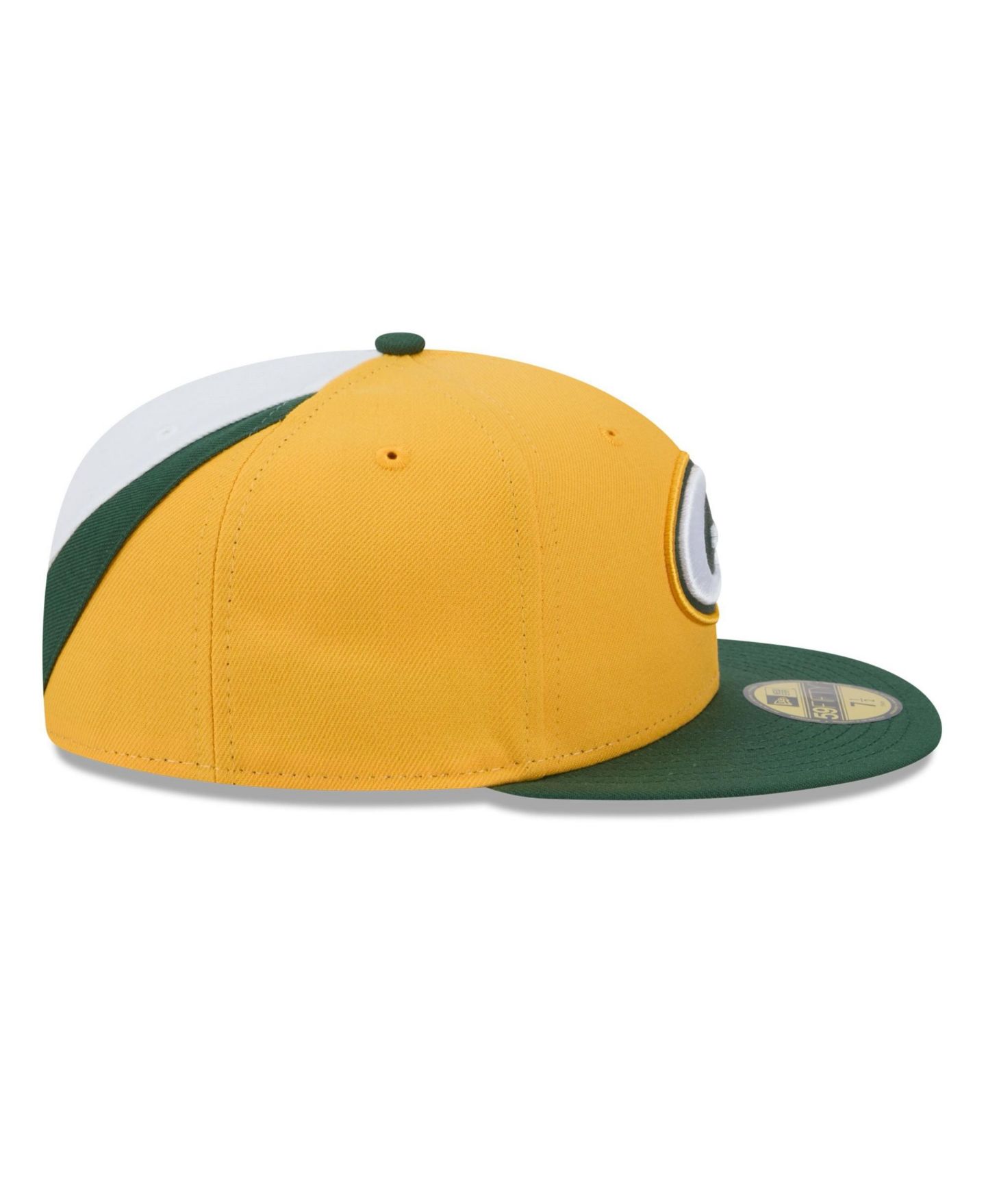 Мужская кепка New Era Gold/Green Green Bay Packers Shock 59FIFTY Fitted Hat — фото 7