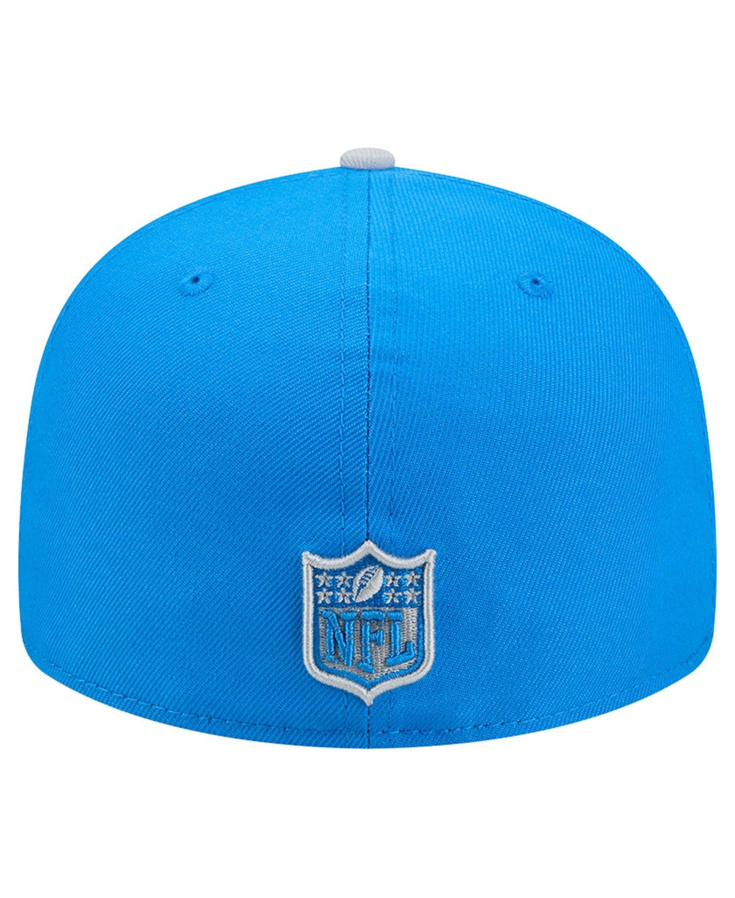 Мужская кепка New Era Blue/Silver Detroit Lions Pixel Curved 59FIFTY Fitted Hat, цвет: Синий / Серебристый — фото 4