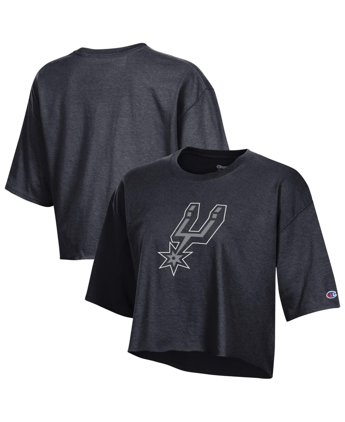 Champion Women's San Antonio Spurs Cropped Boyfriend T-Shirt