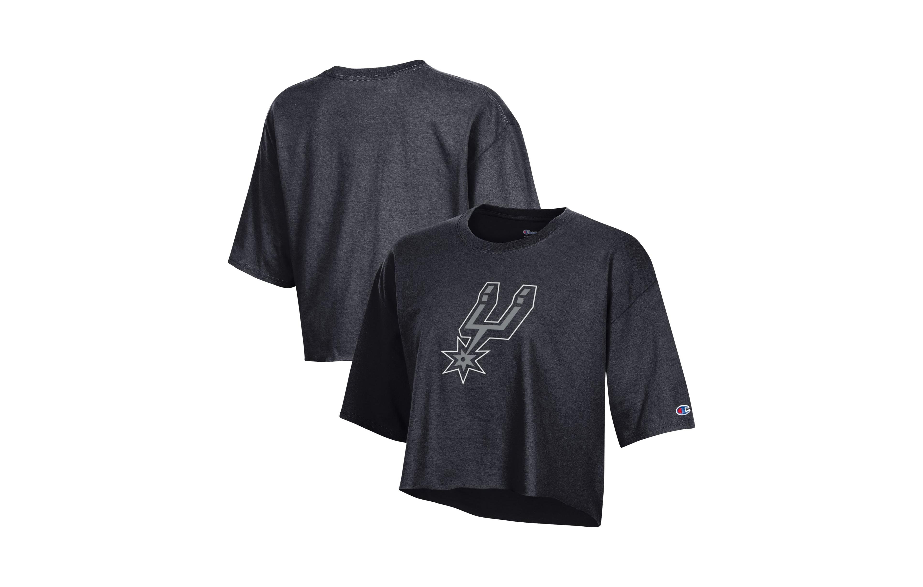 Champion Women's San Antonio Spurs Cropped Boyfriend T-Shirt