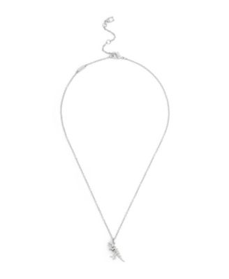 Glass Crystal Silver-Tone Rexy Pendant Necklace