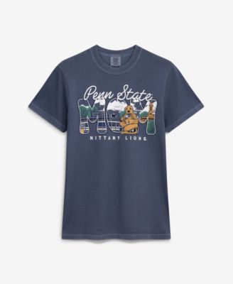 Women's  Denim Penn State Nittany Lions Comfort Colors Campus Drawing Mom T-Shirt