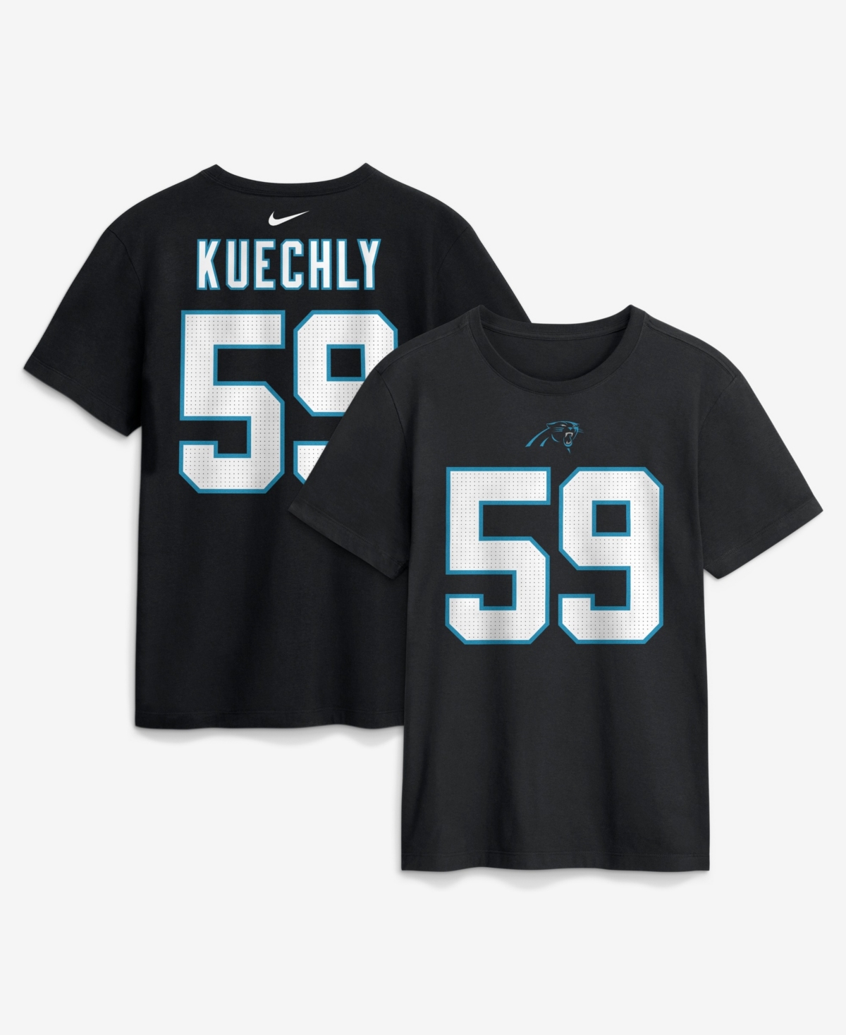Men's Nike Luke Kuechly Black Carolina Panthers Retired Name & Number T-Shirt