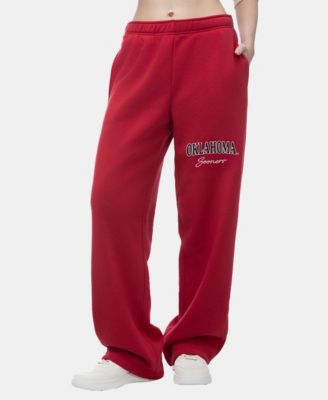 Women's  Crimson Oklahoma Sooners Wordmark Fleece Sweatpants