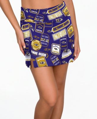 Women's Purple Baltimore Ravens Grady Allover Print Sleep Skort
