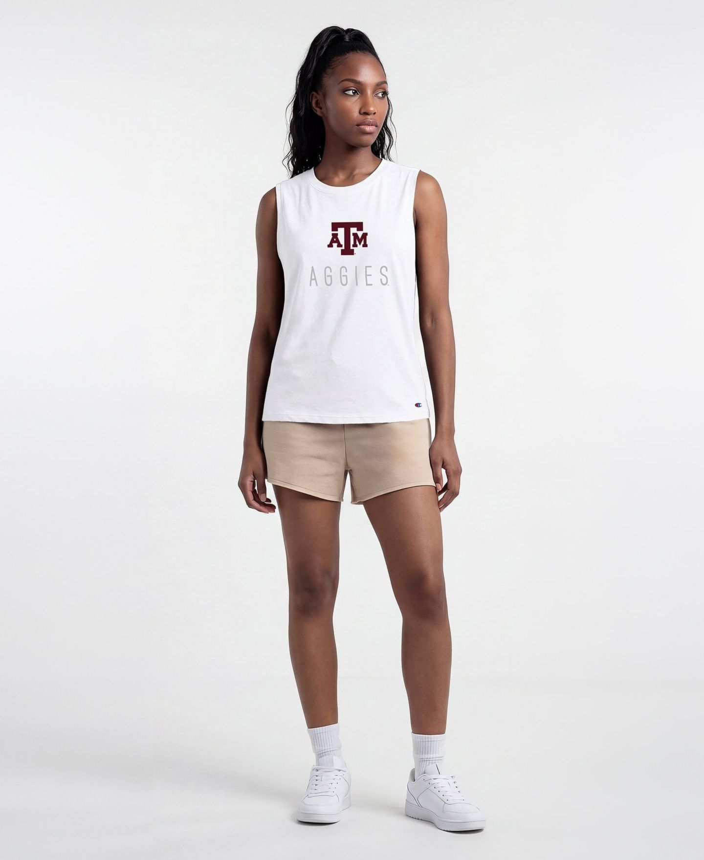 Женский топ Champion White Texas A&M Aggies Lifestyle — фото 3